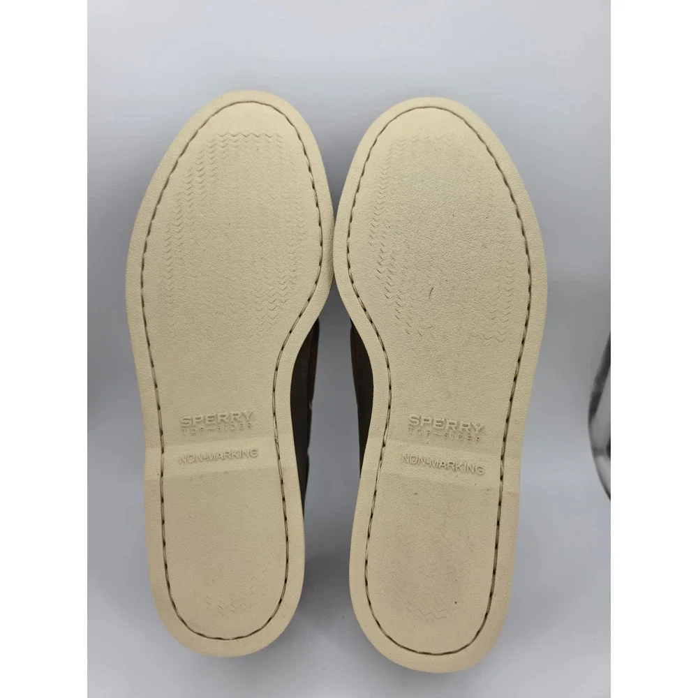 Sperry Gold Cup Authentic Original Brown Leather Boat Shoes Mens Size 9.5 Preppy
